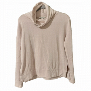 Banana Republic Women’s XS Funnel Neck Cloud Terry Sweater in Blush Pink
